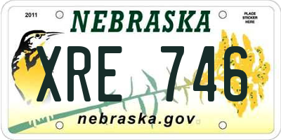 NE license plate XRE746