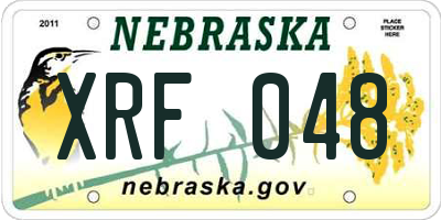 NE license plate XRF048