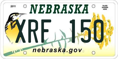 NE license plate XRF150