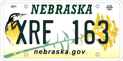 NE license plate XRF163
