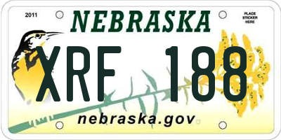 NE license plate XRF188
