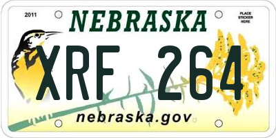 NE license plate XRF264