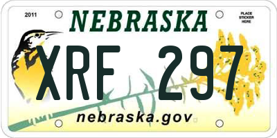 NE license plate XRF297