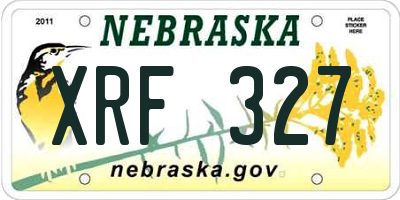 NE license plate XRF327