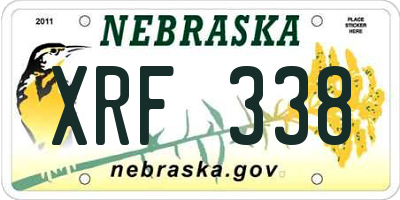 NE license plate XRF338
