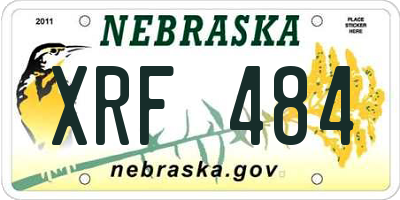 NE license plate XRF484