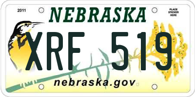 NE license plate XRF519