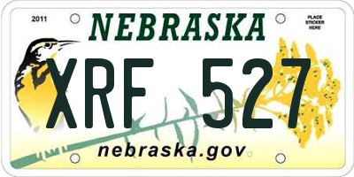NE license plate XRF527