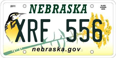 NE license plate XRF556