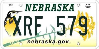 NE license plate XRF579