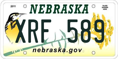 NE license plate XRF589
