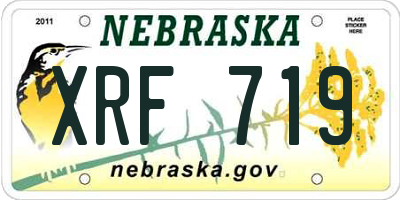 NE license plate XRF719