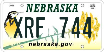 NE license plate XRF744
