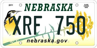NE license plate XRF750