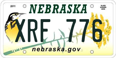 NE license plate XRF776