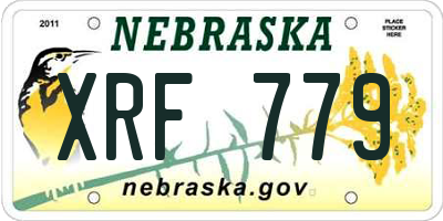 NE license plate XRF779