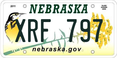 NE license plate XRF797