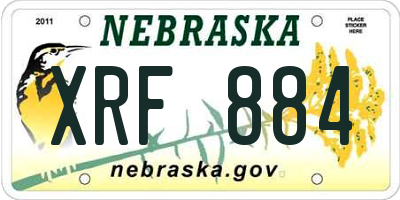 NE license plate XRF884