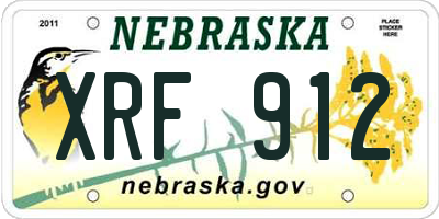 NE license plate XRF912