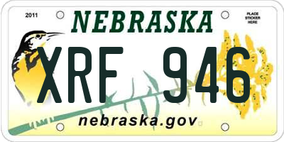 NE license plate XRF946