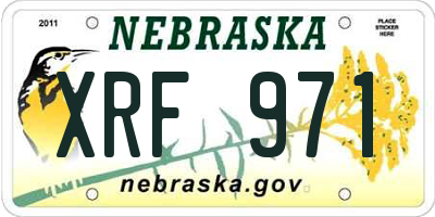 NE license plate XRF971