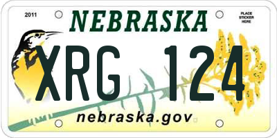NE license plate XRG124