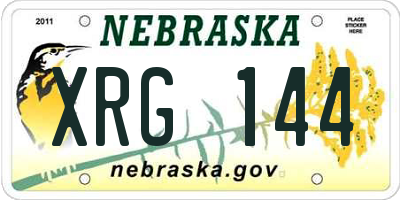 NE license plate XRG144