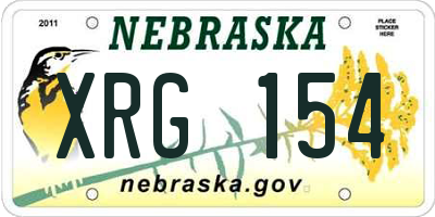 NE license plate XRG154