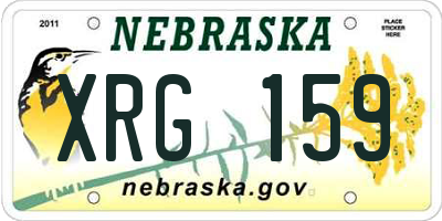 NE license plate XRG159