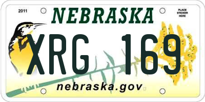 NE license plate XRG169