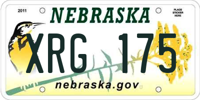 NE license plate XRG175