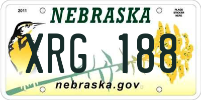 NE license plate XRG188