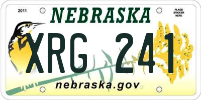 NE license plate XRG241