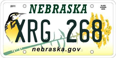 NE license plate XRG268