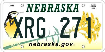 NE license plate XRG271