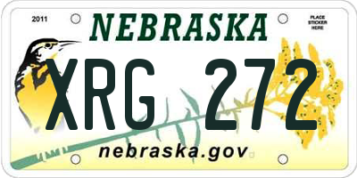 NE license plate XRG272