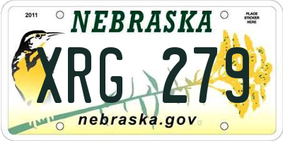 NE license plate XRG279