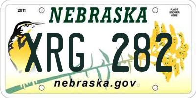 NE license plate XRG282