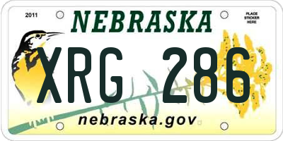 NE license plate XRG286