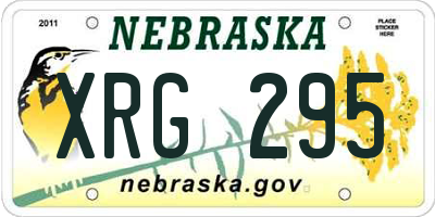 NE license plate XRG295
