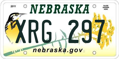 NE license plate XRG297