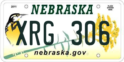 NE license plate XRG306