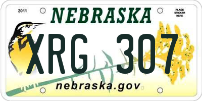 NE license plate XRG307