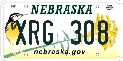 NE license plate XRG308