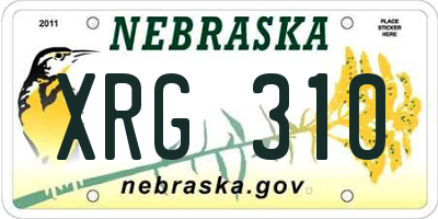 NE license plate XRG310