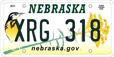 NE license plate XRG318