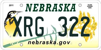 NE license plate XRG322