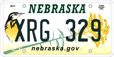NE license plate XRG329