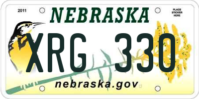 NE license plate XRG330