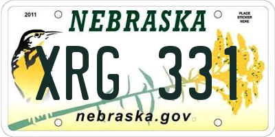NE license plate XRG331